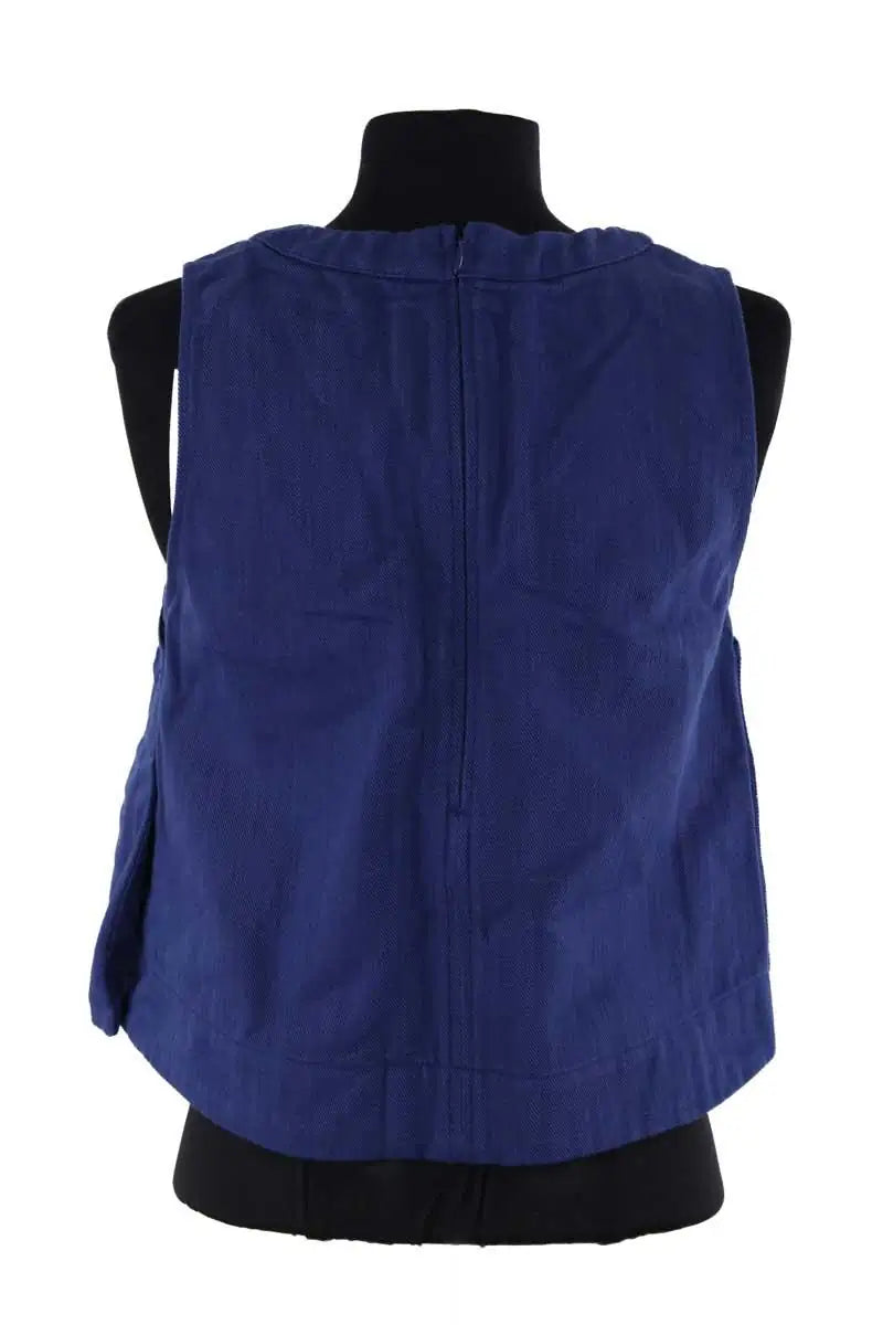 Top sans manche Soeur Pampa Bleu en Coton