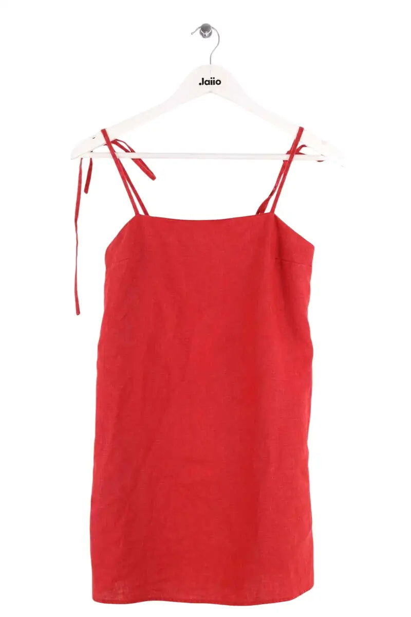 Top sans manche Reformation Rouge en Lin, taille XS - Seconde Main