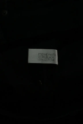Jean droit Saint Laurent Noir en Coton