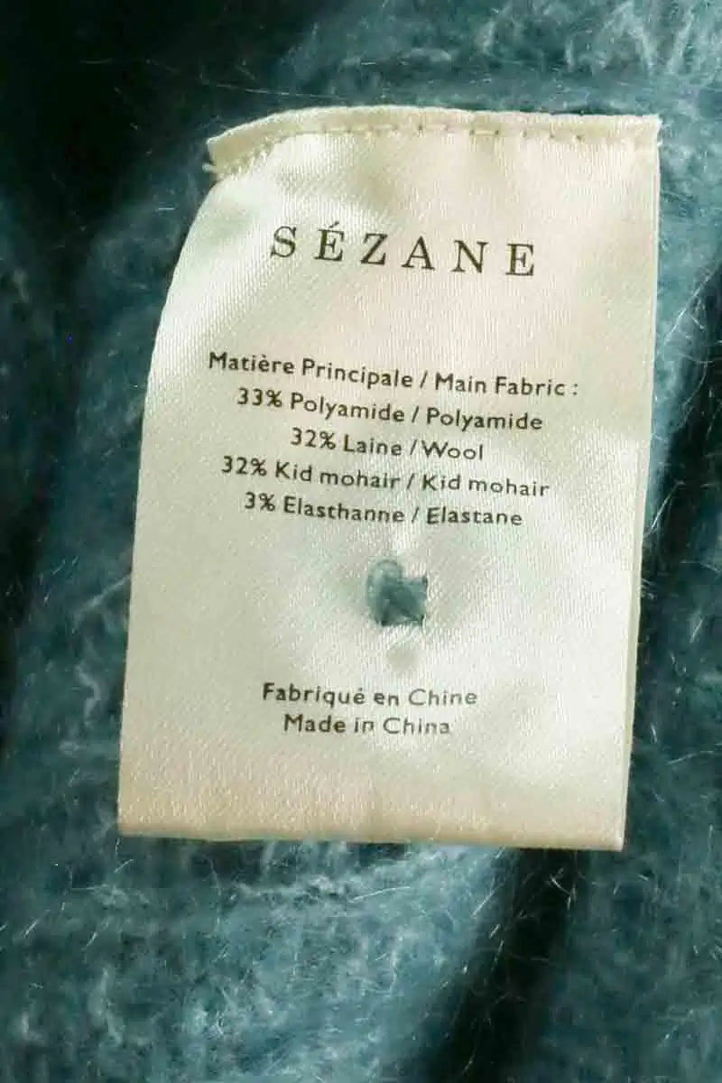 Cardigan Sézane Bleu en Laine