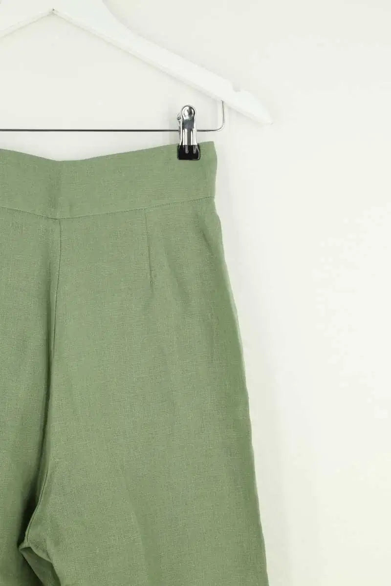 Pantalon Sézane Vert en Lin