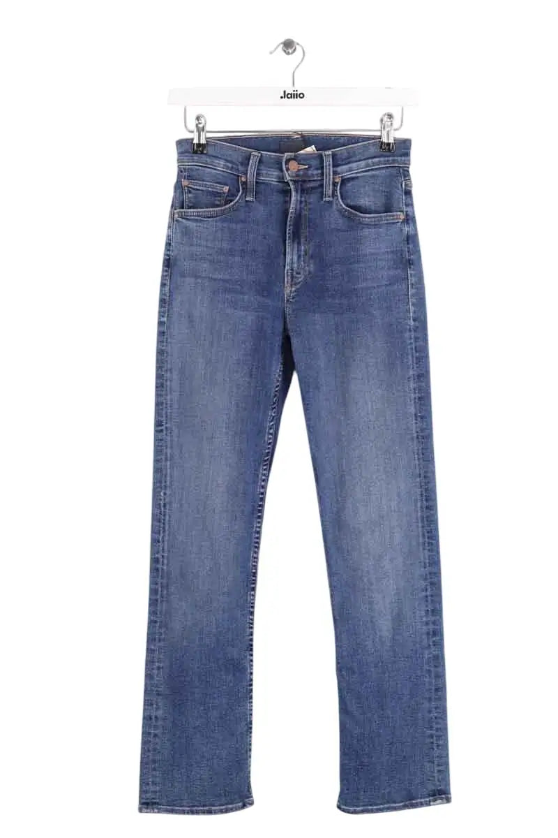Jean droit Mother The mid rise rider ankle Bleu en Coton - élasthanne, taille S - Seconde Main