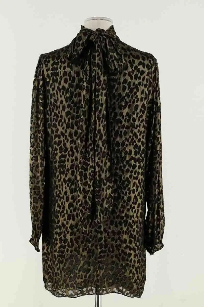 Robe Saint Laurent Doré en Soie