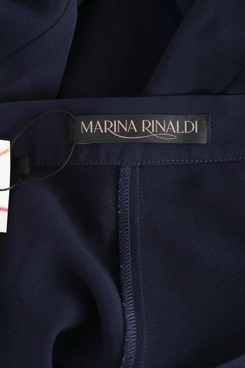 Pantalon droit Marina Rinaldi Bleu en Synthétique