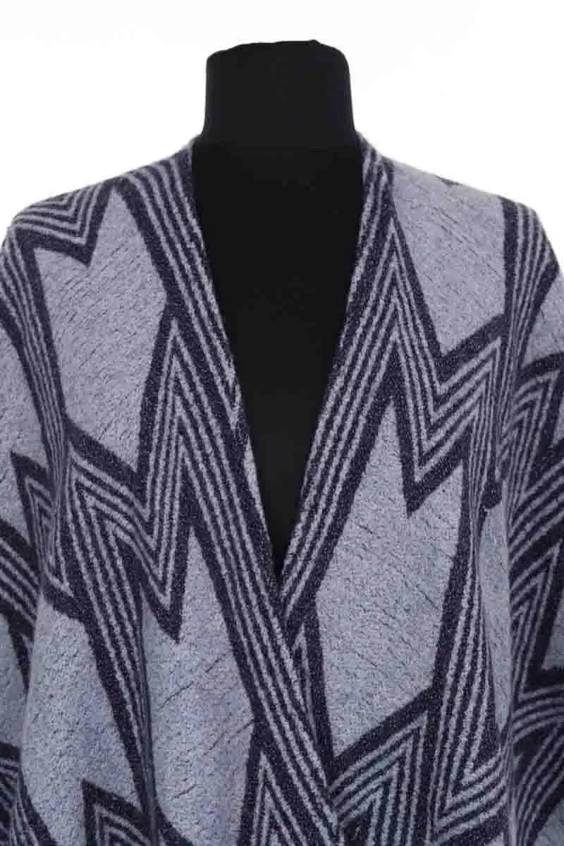 Poncho Maje Bleu en Synthétique