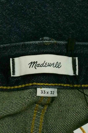 Jean droit W33 L32 Madewell Bleu en Coton