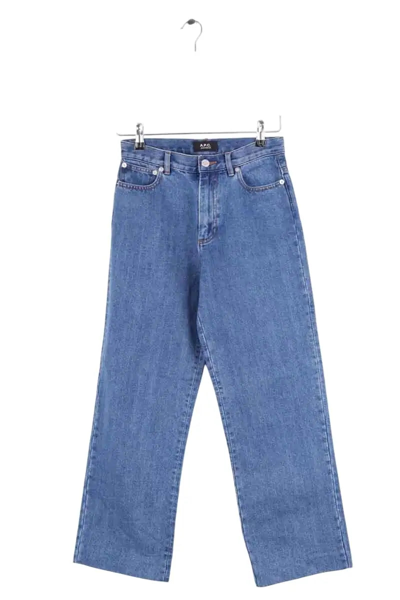 Jean droit APC Bleu en Coton - élasthanne, taille S - Seconde Main