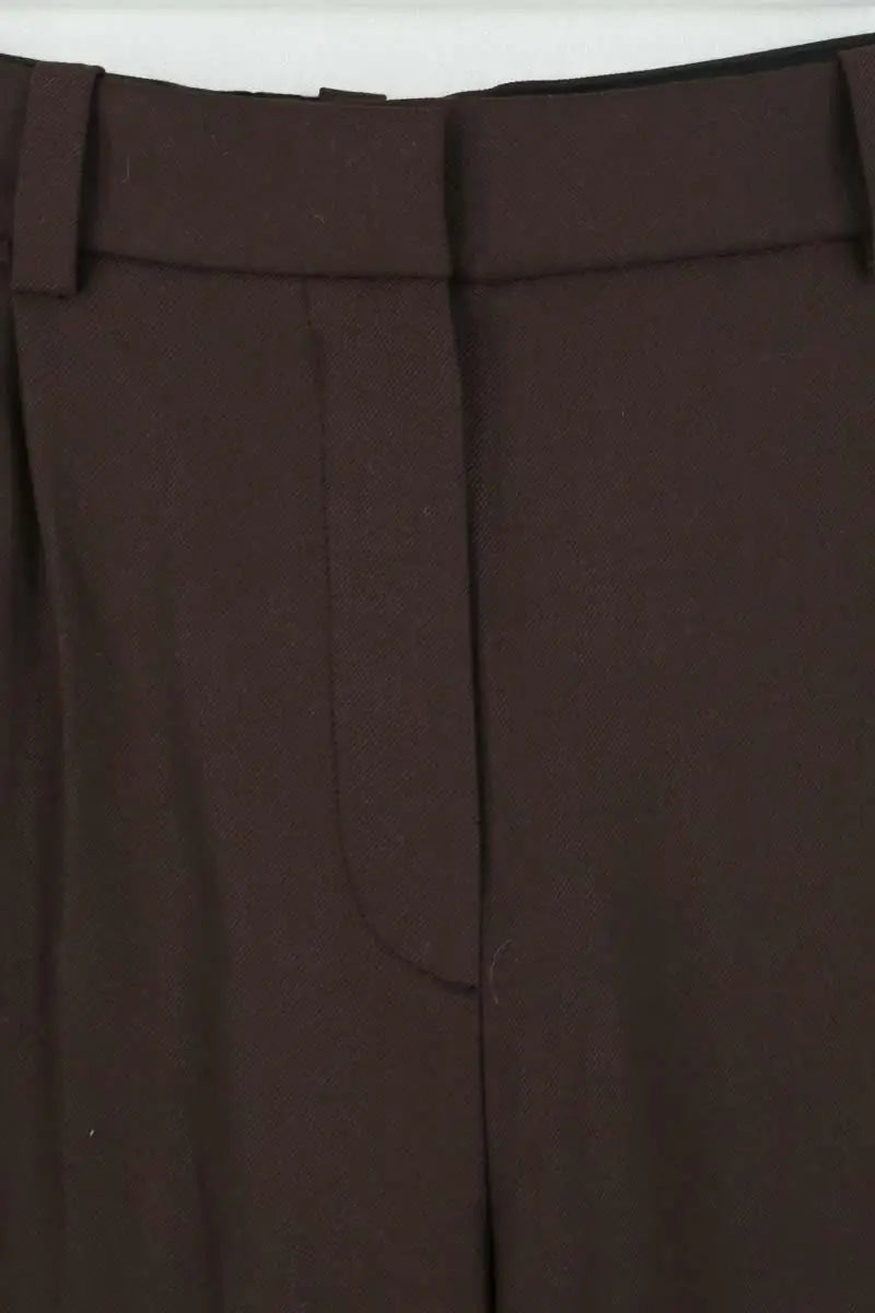 Pantalon droit Maje Marron en Laine
