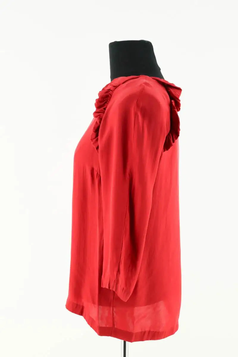Top Sandro Rouge en Soie