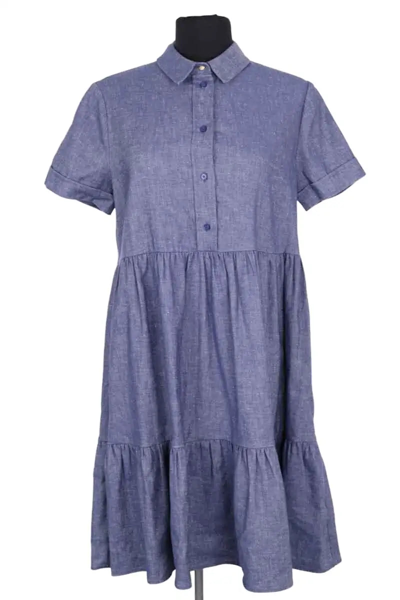Robe Claudie Pierlot Bleu en Coton, taille M - Seconde Main