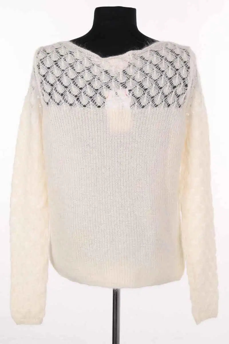Pull Sézane Ecru en Laine