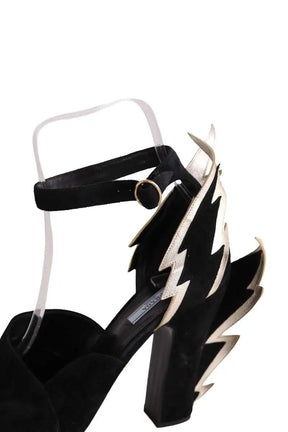 Talons Prada Noir en Daim