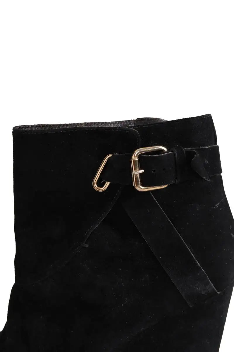 Boots Tila March Noir en Daim