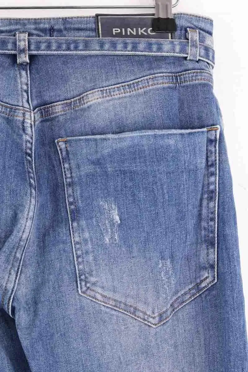 Jean droit Pinko Bleu en Coton