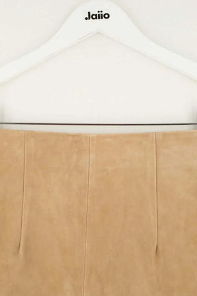 Mini short Sézane Camel en Cuir