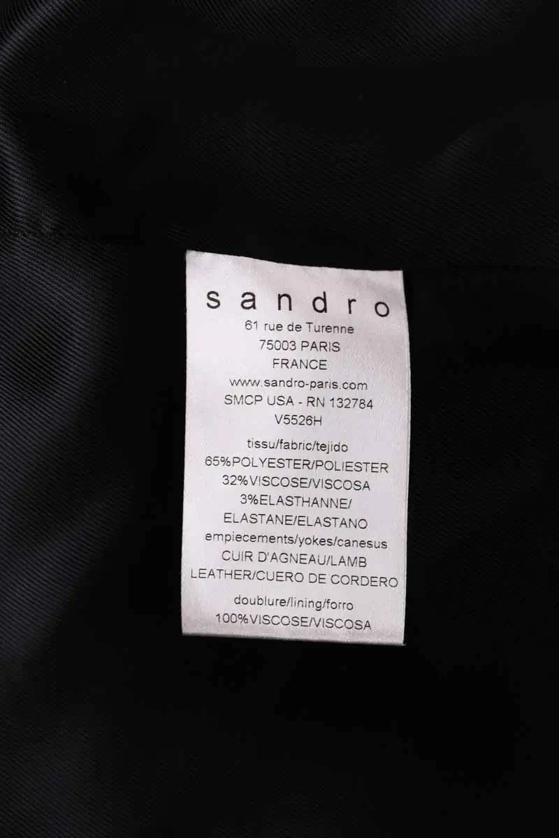 Blazer Sandro Noir en Laine