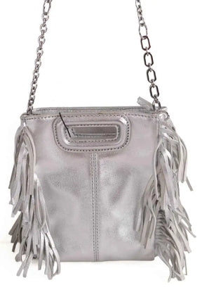 Sac à bandoulière Maje Argent en Cuir