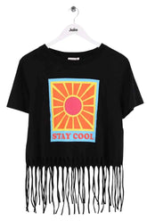 T-shirt Sandro Noir en Coton, taille S - Seconde Main