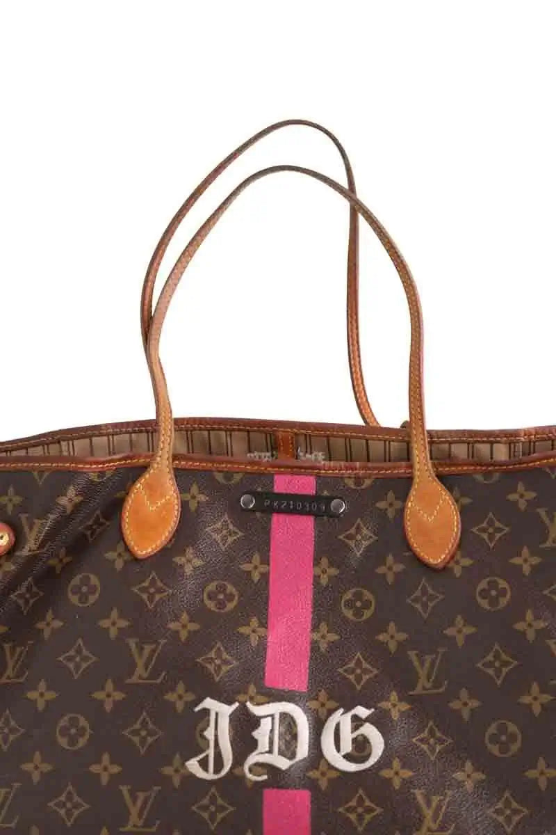 Cabas Louis Vuitton The Graphic Neverfull GM Marron en Cuir