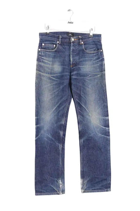 Jean droit APC Bleu en Coton, taille S - Seconde Main
