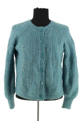 Cardigan Sézane Bleu en Laine, taille XS - Seconde Main