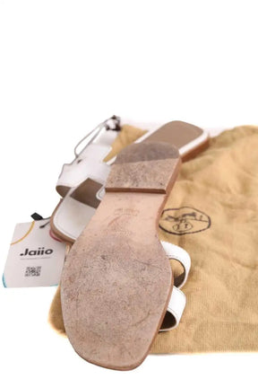 Sandales Oran Hermès ORAN Blanc en Cuir