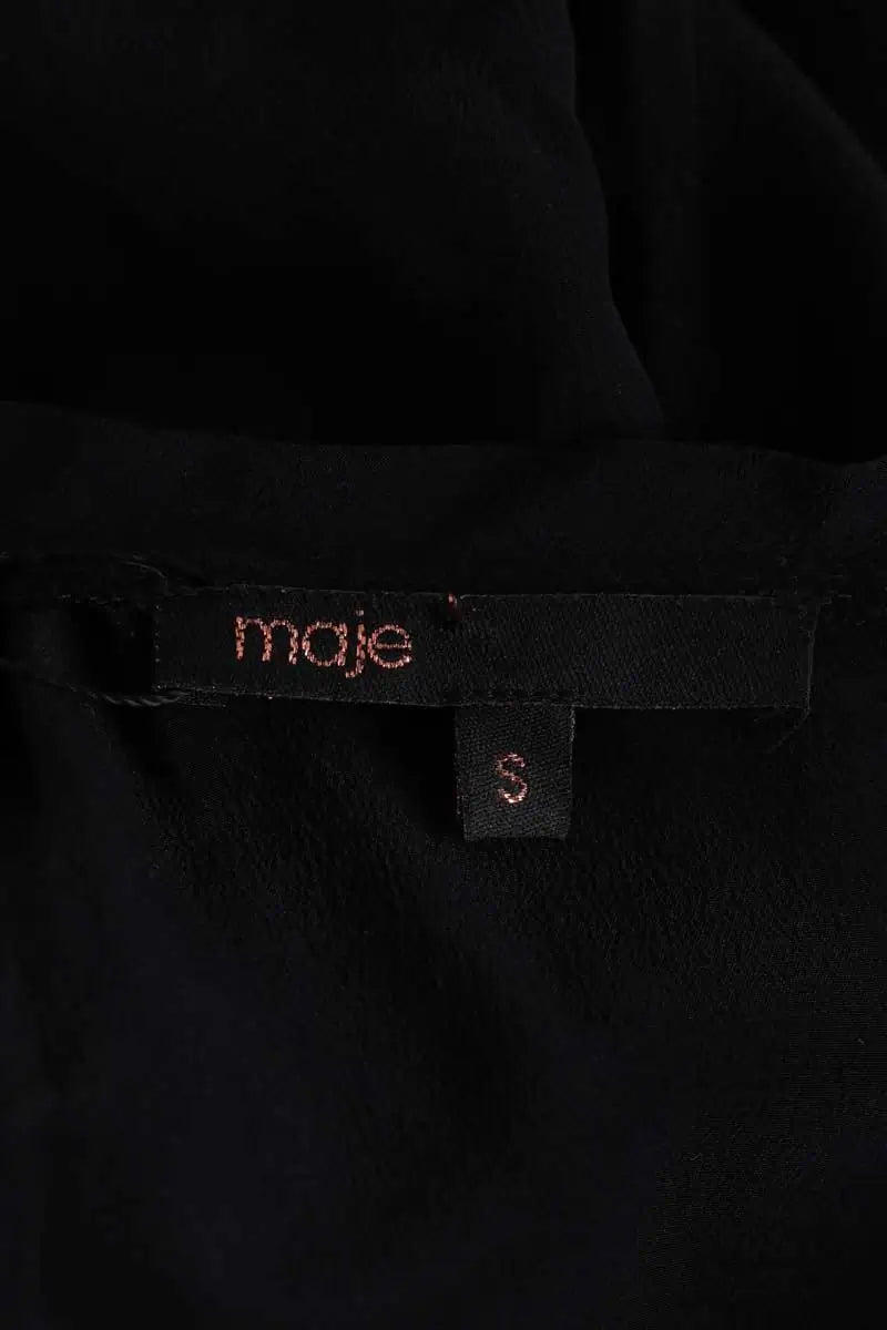 Robe Maje Noir en Soie