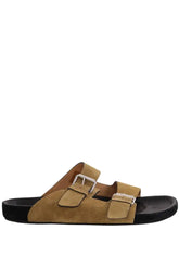 Sandales Isabel Marant LEKSON Kaki en Daim, taille 43 - Seconde Main