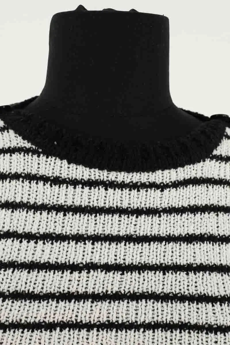 Pull Agnès B. Blanc en Laine