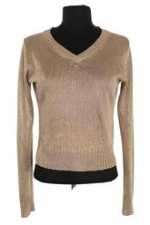 Pull Barbara Bui Doré en Synthétique, taille S - Seconde Main