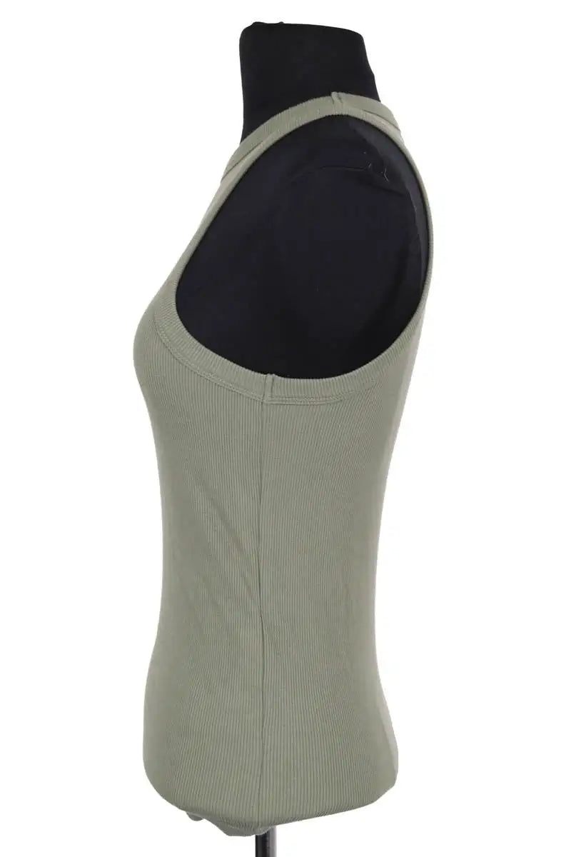 Top sans manche Anine Bing Kaki en Coton