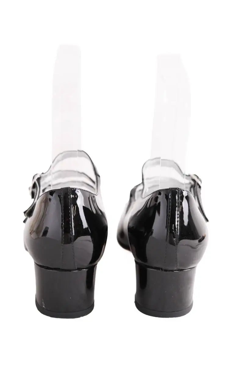 Ballerines Carel Noir en Cuir verni