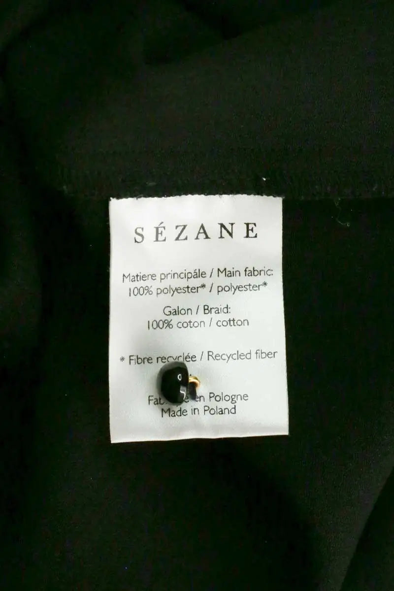 Blouse Sézane Noir en Synthétique