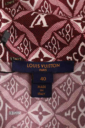 Chemise Louis Vuitton Bordeaux en Soie