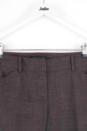 Pantalon droit Theory Beige en Laine