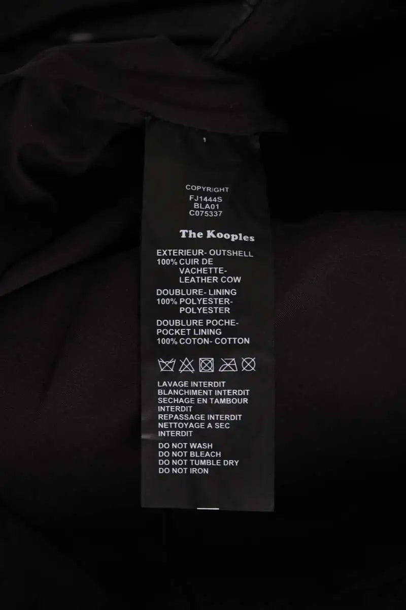 Jupe The Kooples Noir en Daim