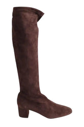 Bottes LK Bennett Eldon Marron en Daim, taille 38 - Seconde Main