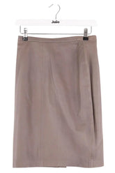 Jupe Hotel Particulier Gris en Cuir, taille S - Seconde Main