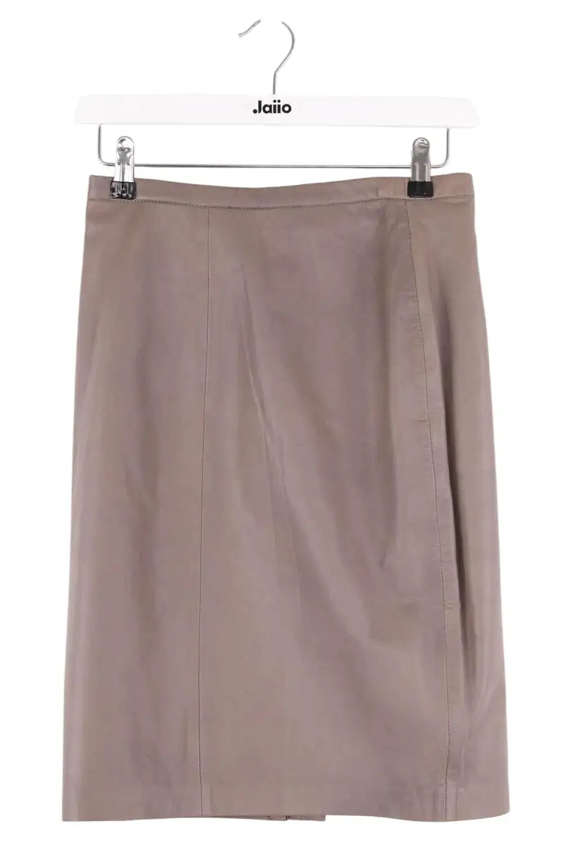 Jupe Hotel Particulier Gris en Cuir, taille S - Seconde Main