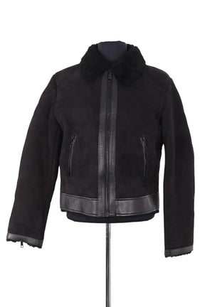 Manteau The Kooples Noir en Daim, taille XS - Seconde Main