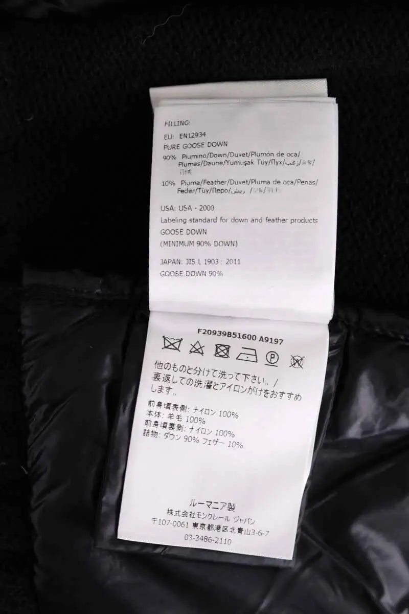 Veste Moncler Noir en Laine