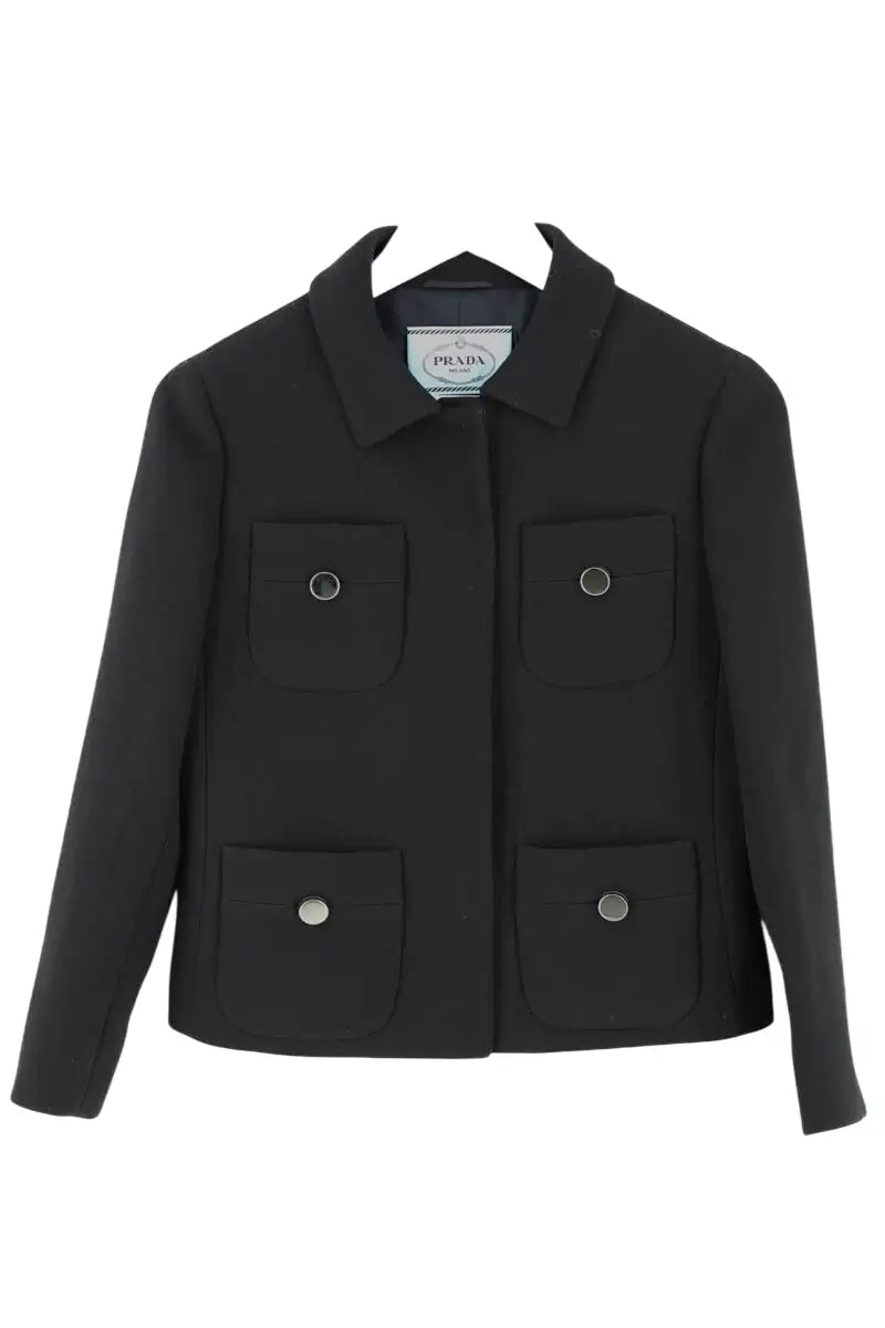Blazer Prada Noir en Laine, taille S - Seconde Main