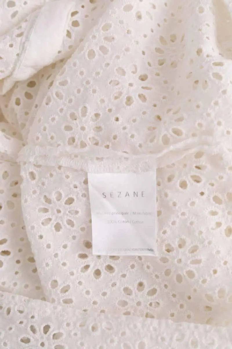 Blouse Sézane Blanc en Coton