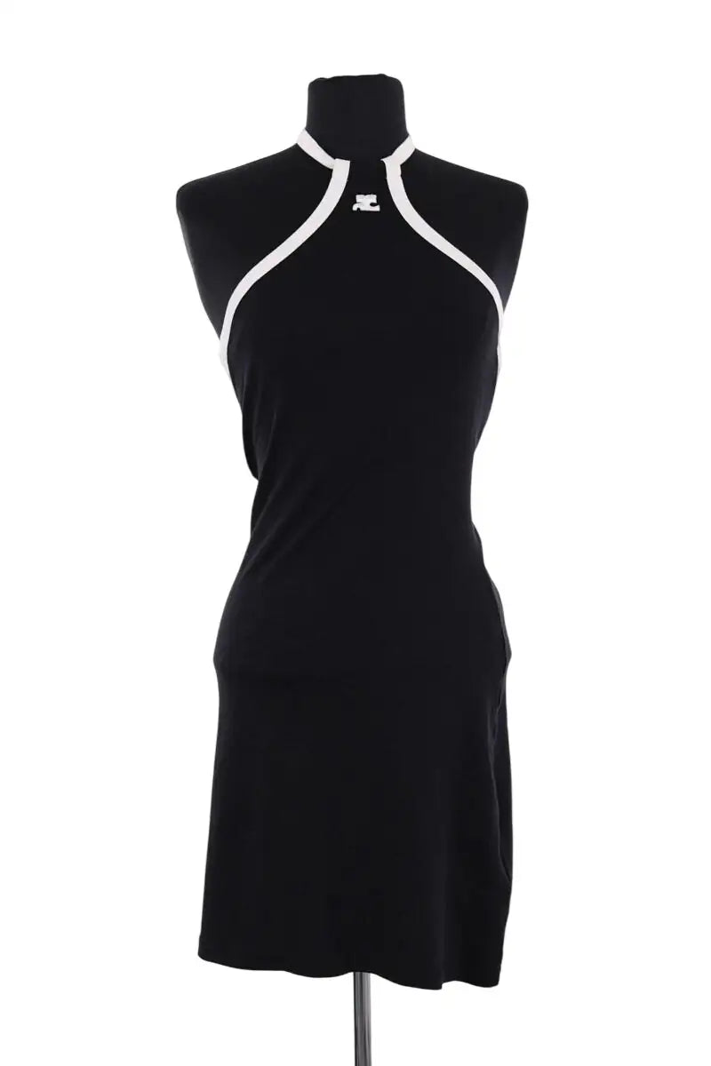 Robe Courrèges Noir en Coton, taille XS - Seconde Main