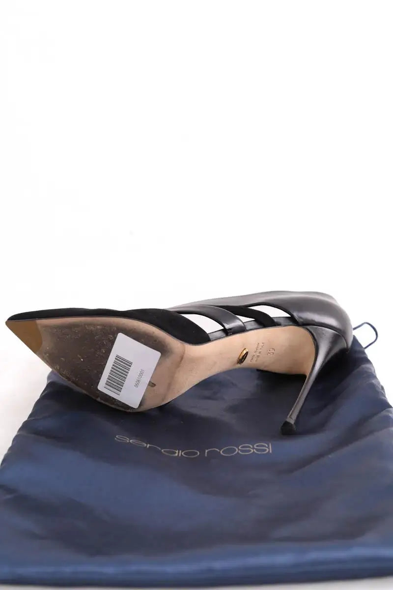 Talons Sergio Rossi Noir en Daim