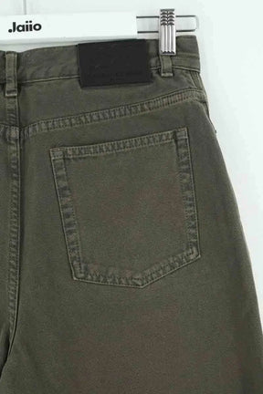 Pantalon droit Laurence Bras Kaki en Coton