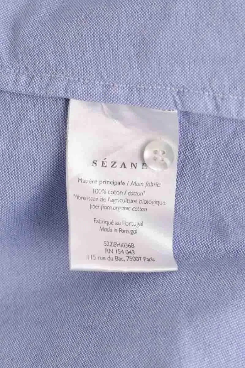 Chemise Sézane Bleu en Coton