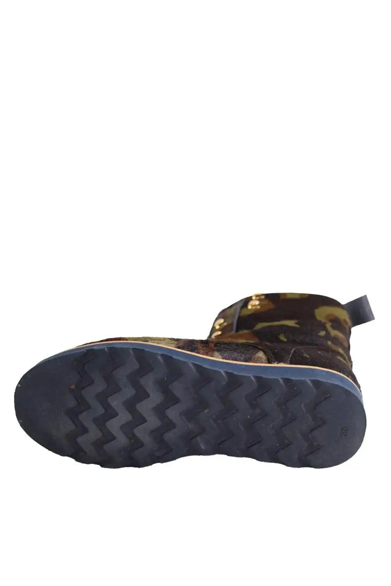 Boots à lacets Heimstone Kaki en Cuir