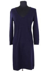 Robe Eric Bompard Marine en Cachemire, taille S - Seconde Main
