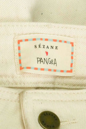 Jean large Sézane Beige en Coton